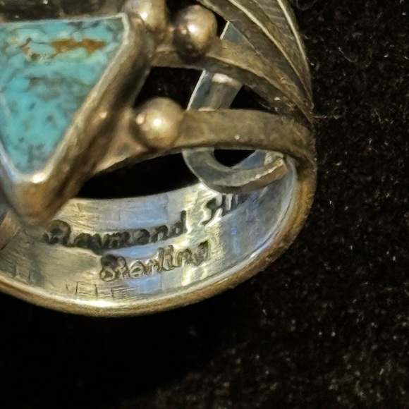 Raymond Hill Vintage Native American Turquoise Sterling Silver Ring - Picture 9 of 9